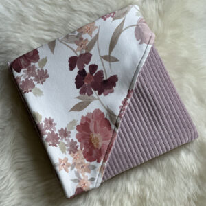 WIKKELDOEK | Vintage Floral | Rib Old Pink