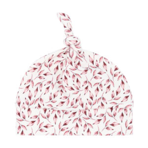 Babymutsje met roze bladeren