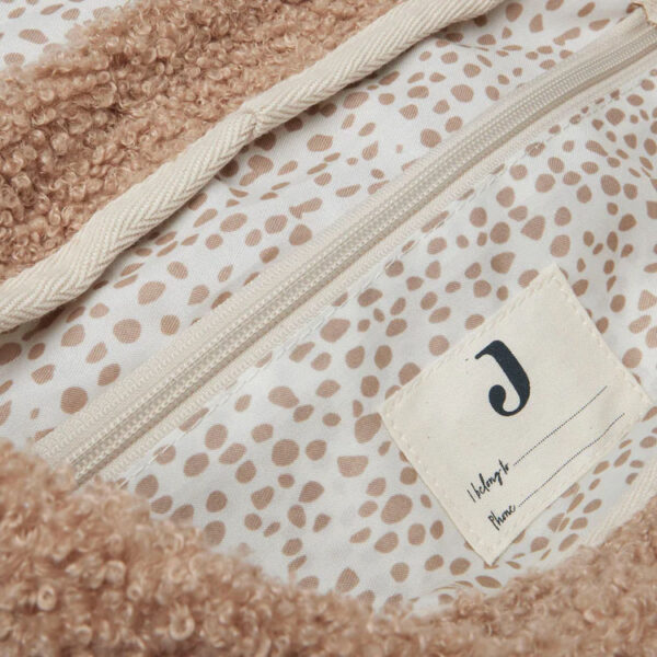Jollein Rugtas met naam | Boucle | Biscuit - Afbeelding 5