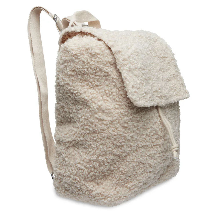 Jollein rugtas met initaal | Boucle | Naturel - Afbeelding 3