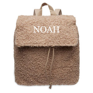 Jollein Rugtas met naam | Boucle | Biscuit