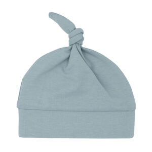 Effen grijsblauw babymutsje. Comfortabel basic babymutsje voor newborn en baby.