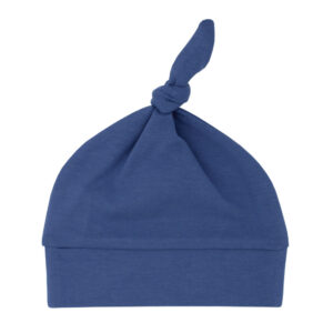 Effen jeansblauw babymutsje. Comfortabel basic babymutsje voor newborn en baby.