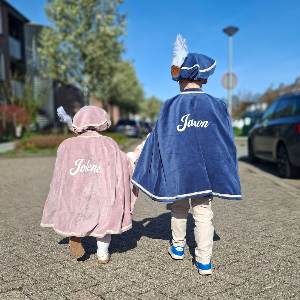 Pietencape met naam | Roze - Afbeelding 4