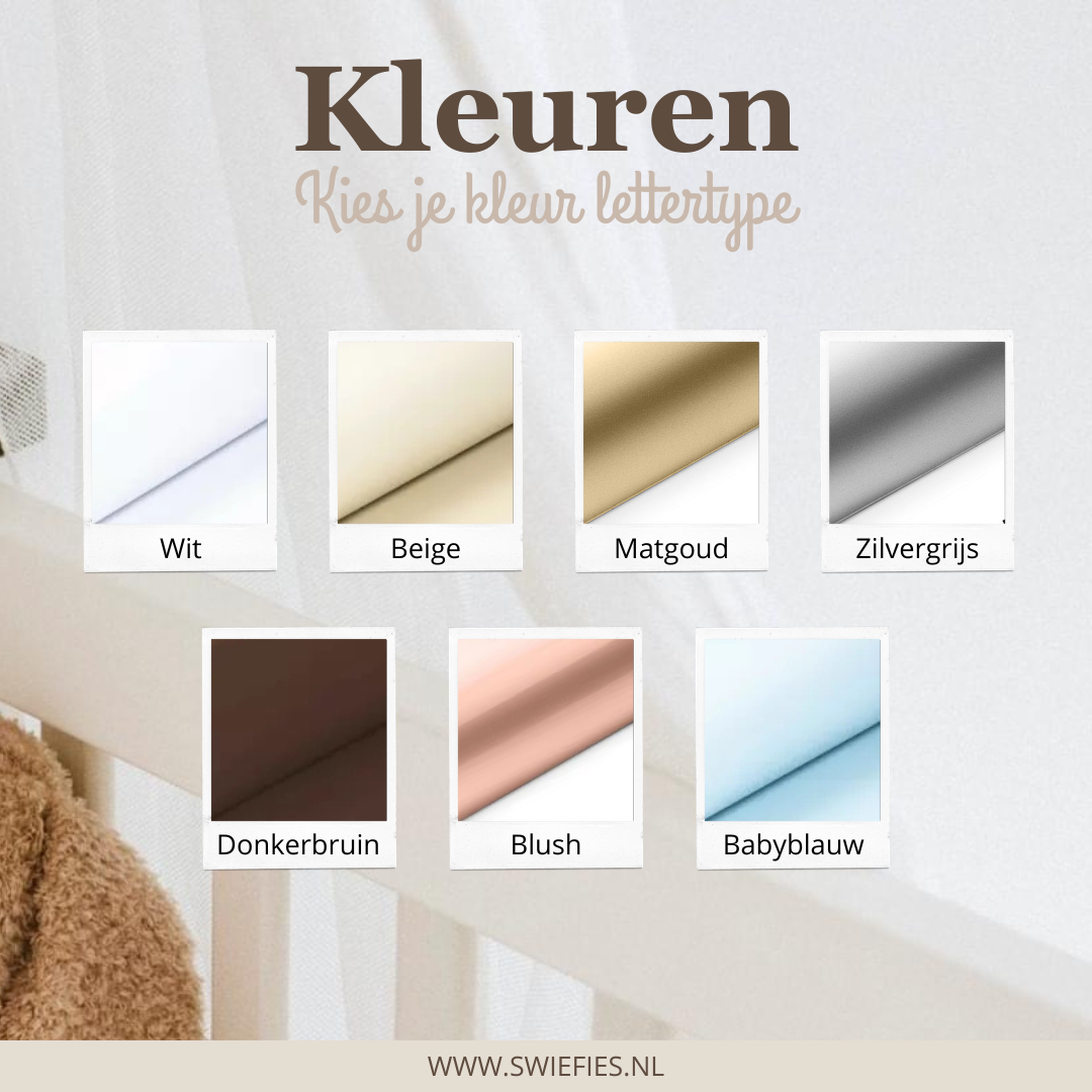 Kleurenpalet voor bedrukken | Swiefies